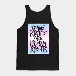 Trans Rights Are Human Rights! (Gradient Flag Background) Tank Top